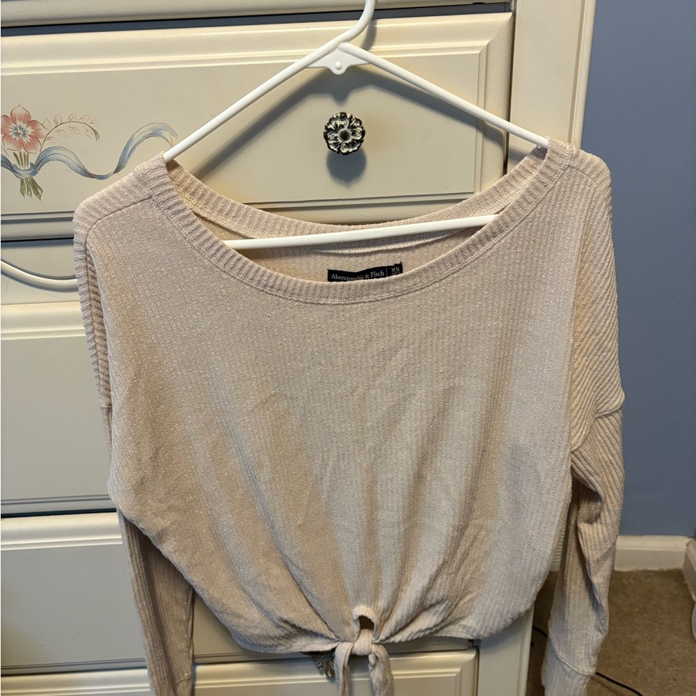 Abercrombie & Fitch Cream Knit Top